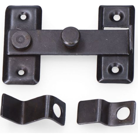 Battente reversibile 8 cm H zinco nero EDM (1/3)