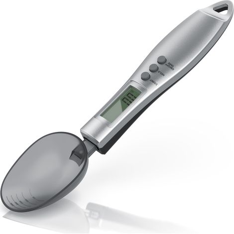 Arendo Löffelwaage digital 0,1g - Küchenwaage Feinwaage - LCD-Anzeige - Digitalwaage - Professionelles Küchenzubehör - 2 abnehmbare Löffel (1/5)