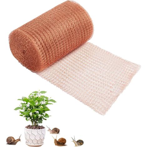 Filet Anti-limaces en cuivre, 127mm x 6m Filet Anti-limaces en cuivre, Rouleau de Treillis en cuivre pour Le Jardin, Protection des Plantes pour la Maison et Le Jardin (1/5)