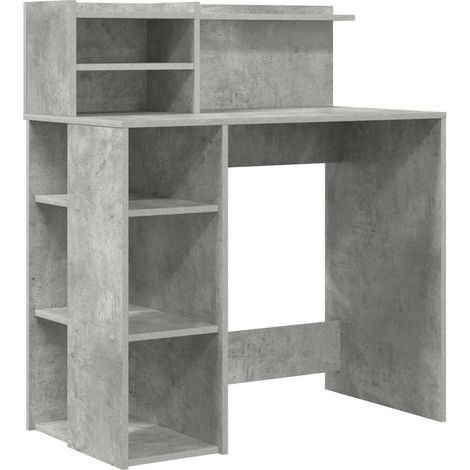 Maison Exclusive - Schreibtisch Beton Grau 90 x 48 x 101,5 cm Hol