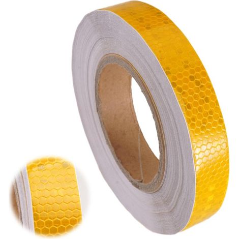 Bande Reflechissante Autocollante 10m x 2.5cm, Ruban D'avertissement Réfléchissant, Ruban Reflechissant Adhesif, Ruban Adhésif Réfléchissant (1/5)
