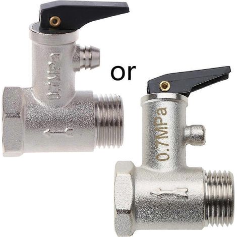 Sicherheitsventil aus Messing, G1/2" DN15, 0,7 MPa, für elektrische Warmwasserbereitung