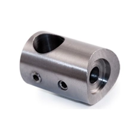 Metalideal  Insert traversant inox pour lisse Finition - AISI 316 Brossé - pour extérieur, Pour lisse diamètre - Ø 12.2 mm, Pour tube diamètre - 42.4 mm