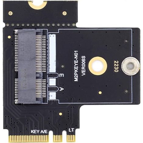 1 Adaptateur Riser NGFF Clé A+E Mâle vers Femelle, Coudé 90 Degrés, Profil Bas, Vitesse PCIE3.0/4.0, pour PC et Carte Sans Fil
