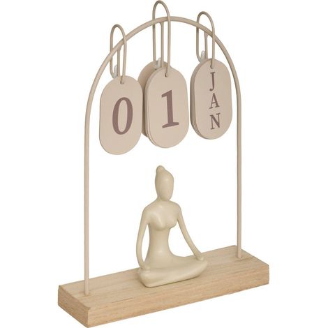 Calendario decorativo yogi 20x6cm - Atmosphera créateur d'intérieur