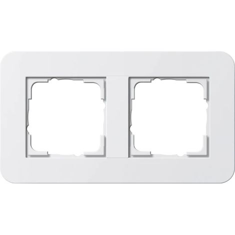 Gira Marco embellecedor 2f Gira E3 Blanco puro/Blanco puro [0212410], 0212 410