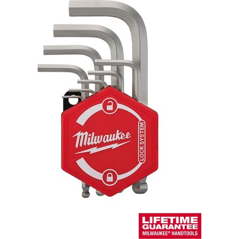 Juego de llaves hexagonales Milwaukee 9 piezas acero duradero metal (1/2)