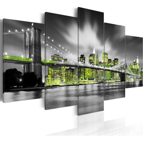 Tableau Imprimé "Lime Soul of New York" 50 x 100 cm (1/2)