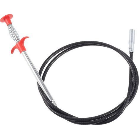 Outil d'élimination des bouchons de cheveux. griffe d'élimination des bouchons de canalisation Épilateur à 4 griffes pour drain de baignoire - Outil de saisie de bouchons de vidange de douche en fil (1/5)