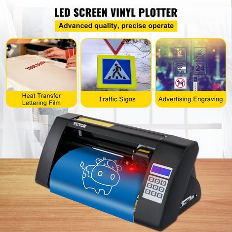 Plotter de Découpe Vinyle 375 mm Traceur de Coupe, Machine de Découpe Vinyle avec Logiciel Signmaster, Compatible Système Windows C… (1/5)