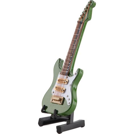 Mini guitare électrique de 10 cm, modèle d'instrument de musique, objet de décoration, cadeau. (1/5)
