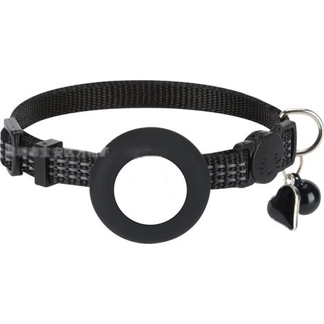 Collier Pour Chat Avec Support Airtag - Fermoir De Sécurité Détachable - Bande Réfléchissante - Nylon Résistant - 1 Pièce (1/5)