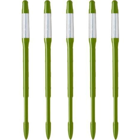 (18×1×1)Indicateur d'arrosage pour Plantes (Lot de 5. Moyen. Vert) - pour Toutes Les Plantes. Fonctionne dans Tous Les sols Design Minimaliste. Facile à Utiliser. sans Piles 100% Made in J (1/4)