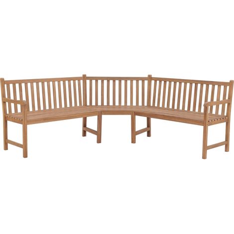 Panca da giardino mobile da giardino per esterni terrazza ad angolo da giardino 185 x 185 x 90 cm legno massello di teak 020011124