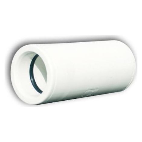 Manicotto di giunzione per tubo scarico condensa tcr-21 tecnosystemi, tec 11126313, bianco