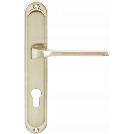 Domino TIPO M9 PZ72 mango satinado - placa larga, niquelado, aluminio
