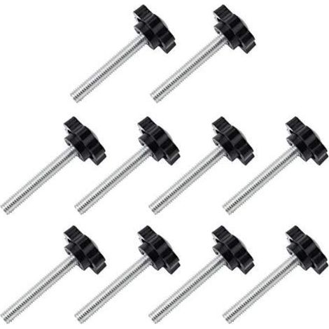 10-Pack M640mm Vis de pouce, étoile en plastique moletées Bouton de serrage à vis Thumbscrew (1/5)