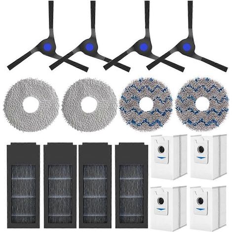 Brosse latérale principale, filtres HEPA, lingettes de nettoyage, sacs à poussière, pièces de rechange (voir illustration) (1/5)