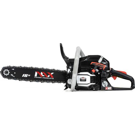 NAX POWER PRODUCTS 300C motore 45 cm3 1.6 kW barra guida 16" 40cm Briggs & Stratton prodotto con licenza sistema di rimbalzo Low Kickback motosega a scoppio motosega, Nero (1/4)