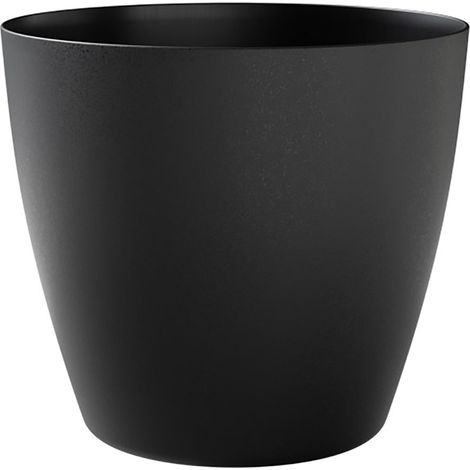 Vaso Rotondo Indoor e Outdoor Tera Bayon Kit Ash Ø30 cm in Plastica Antracite