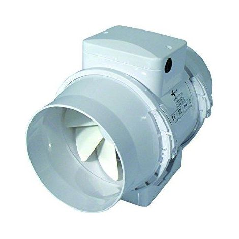 Ventilador de conducto de 125 mm de diámetro, 230 V, 37 W, 280 m³/h, 37 dB, con flujo mixto TT125