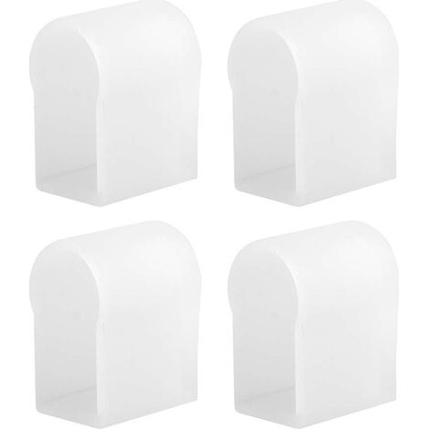 4x Embout pour profilé en silicone sans trou 8 x 16mm translucide Profil Led Néon Gaine Finition Fin Bande Ruban Eclairage Lumière Chambre Cuisine Salon