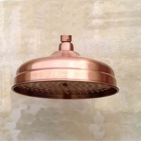 Copper shower head, 8-inch rain shower head, 304 stainless steel shower head, rain shower head, antique shower head, 20 x rain shower (1/4)