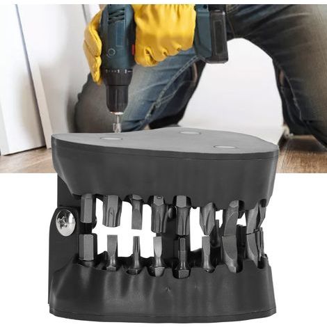 Porte-forets magnétique pour prothèses dentaires, support en acier inoxydable avec 28 mèches, accessoire d'outil maison noir (1/5)