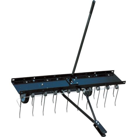 Détacheur/Aérateur Gazon à Tracter - 20 Griffes Acier sur Ressort - À Atteler sur Tracteur Tondeuse - Largeur de Travail : 100 cm (1/2)