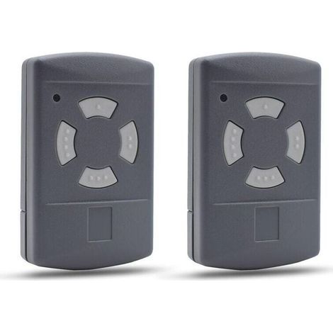 Télécommande Compatible pour Porte de Garage HORMANN 40,685MHz HSE2 HSM4 HSM2 HSE4 HS2 HS4 Bouton Gris (Lot de 2)dyk- (1/4)