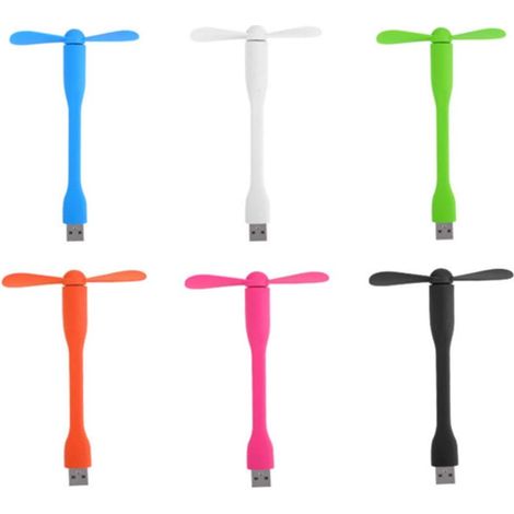 Ventilateur USB - Mini Ventilateur de Refroidissement Portable avec Bras Flexible - Alimenté par USB - Pour Ordinateur Portable Chargeur Banque d'Alimentation - 6 Pièces (1/5)