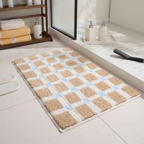 Tappetino antiscivolo per il bagno, zerbino assorbente con cuscinetto assorbente, tappetino antiscivolo per il bagno/WC, tappetino per la camera da letto/letto (1/4)