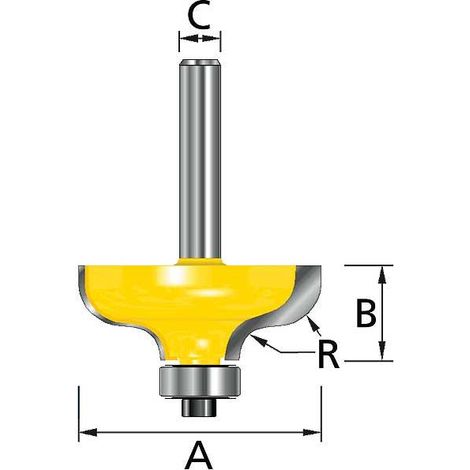 Makita D-11564 Fraise à nez avec queue de 8 mm