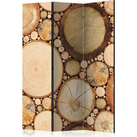 Paravent 3 Volets "Wood Grains" 135x172cm (1/2)