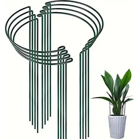 Lot de 8 tuteurs semi-circulaires jardin – 25x40 cm – Support plantes – Pour fleurs, légumes (1/4)
