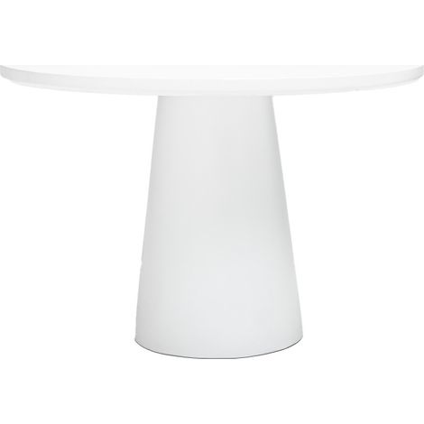 Table à manger 4 personnes ronde en fibre de ciment - Blanc - DANLI (1/5)
