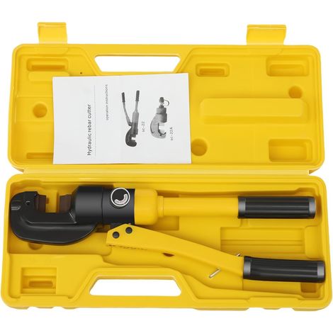Coupe Fer À Béton Hydraulique, Cisaille Manuelle Professionnelle 8 Tonnes, Outil De Coupe Acier 4-16 Mm Lame Chrome 12 Haute Résistance, Tronçonneuse Portative Chantier Btp Avec Coffret Transport (1/5)