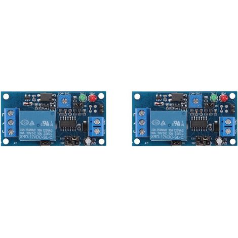 Modulo di commutazione on/off a relè ritardato 12V CC con timer (2 pezzi) (1/2)