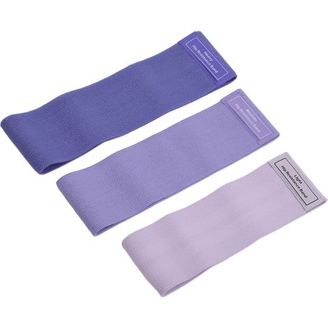 Lot de 3 bandes de résistance antidérapantes, épaisses et respirantes, avec 3 niveaux de résistance différents pour l'entraînement des jambes et des bras. (1/5)