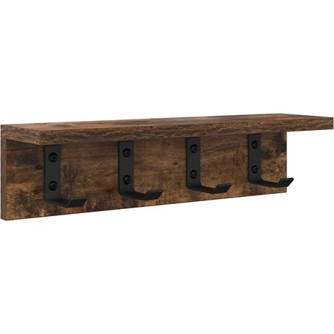 Porte-manteau mural Chêne fumé 40 x 10,5 x 10,5 cm