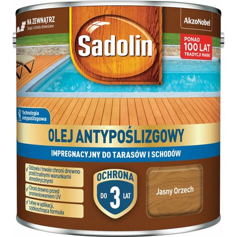Olio impregnante antiscivolo Sadolin NOCE CHIARO 2,5L 1 pz. (1/4)