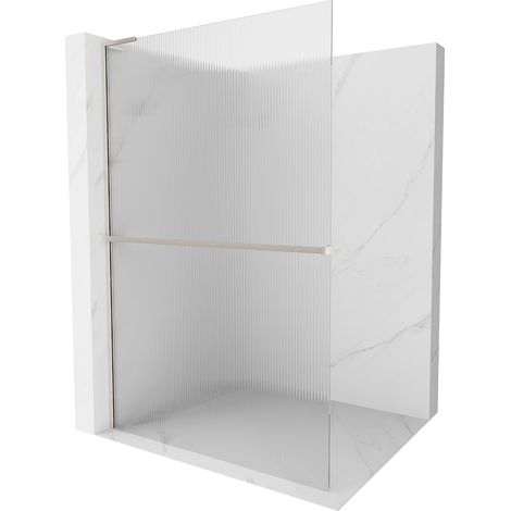 Mexen Kioto+ L Duschwand mit Regal 90 x 200 cm, klar, gebürstetes Nickel - 800-090-123-97-09 (1/5)
