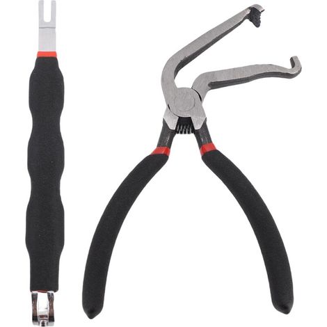 Jeffergarden Pince de déconnexion électrique, coude à 60°, tuyau de carburant en acier au carbone avec séparateur de borne à double extrémité, outil de retrait, noir (1/5)
