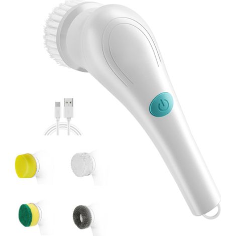 Brosse nettoyage sans fil IPX7 – 5 têtes, cuisine/sdb/mur/sol/carrelage/chaussures (1/5)