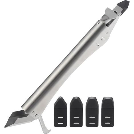 Pelle à calfeutrer 4 en 1 Outil de Retrait de Silicone en Acier Inoxydable Outil de Retrait de Mastic Silicone Multifonctionnel (1/5)