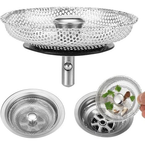 Due retine filtranti in acciaio inox, 80 mm (1/5)