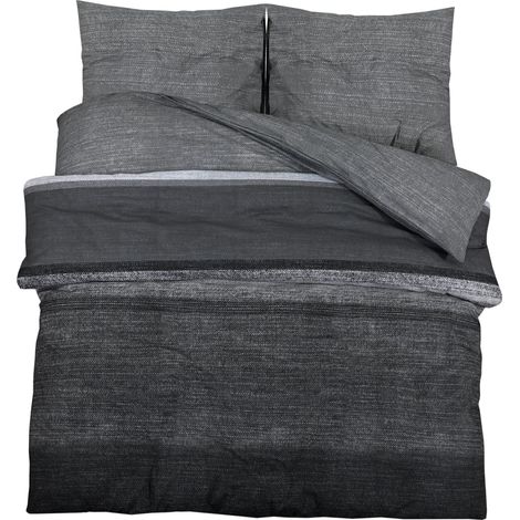 Ensemble de housse de couette,Parures de lit gris foncé 260x220 cm Coton CFW33520 (1/5)