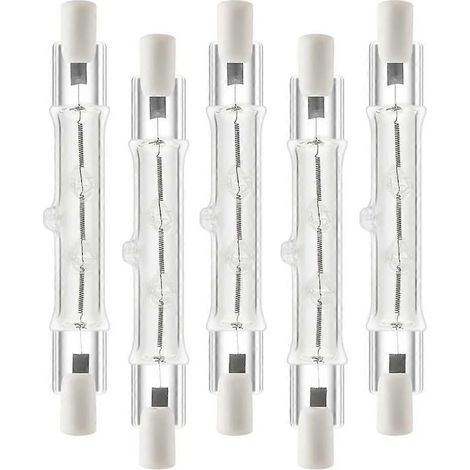 Ampoule halogène 60 W 78 mm à double culot linéaire R7S, AC220-240 V, pour décoration intérieure. (1/5)