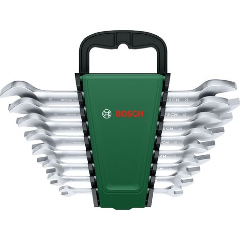 Bosch Set de llaves de boca fija doble de 8 piezas