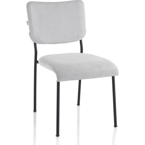 Set de 2 Chaises ZOE gris clair